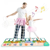 110x36cm multifunctional musical piano mat keyboard with 8 instrument sounds dance carpet for kids toddlers montessori toy