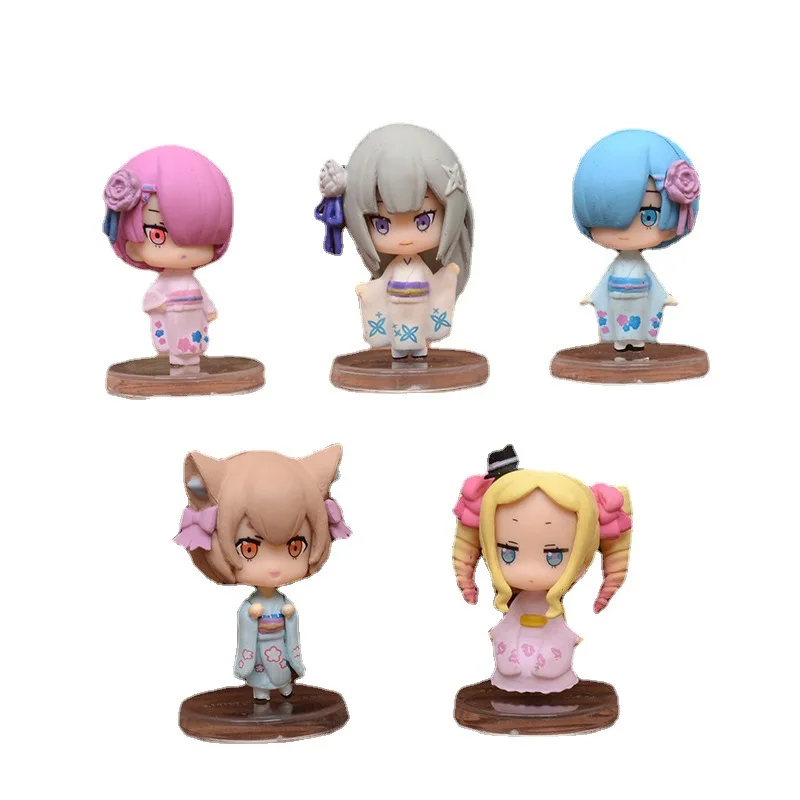 

Экшн-фигурка из аниме «Re Life In A Different World From Zero Emilia Remu Ramu», Коллекционная модель, кукла, игрушка 6 см (5 шт./компл.)