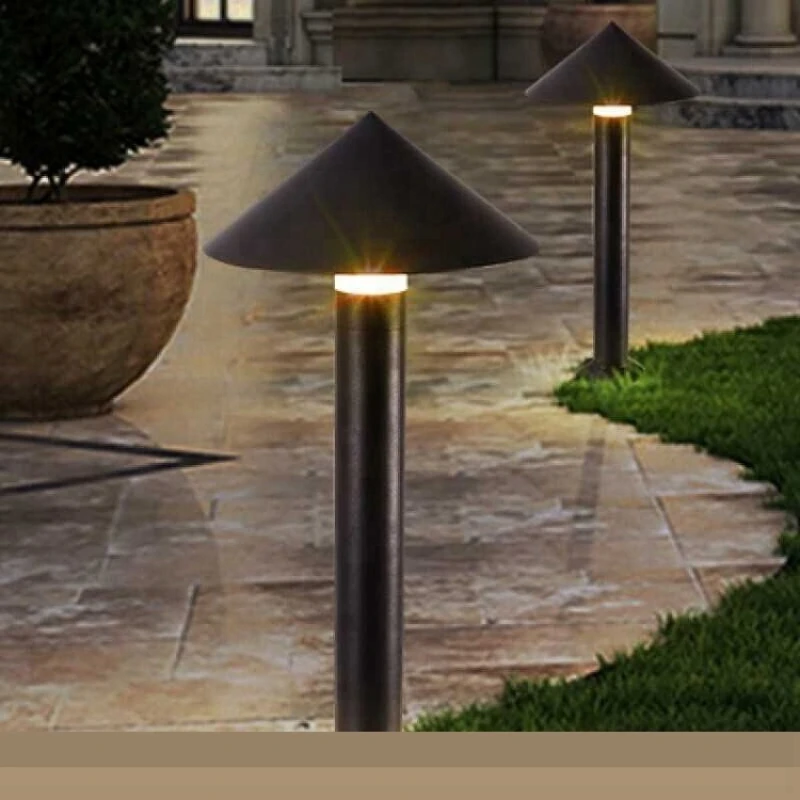 

Outdoor lawn landscape waterproof umbrella column lamps garden bollard lamp for backyard courtyard pathway