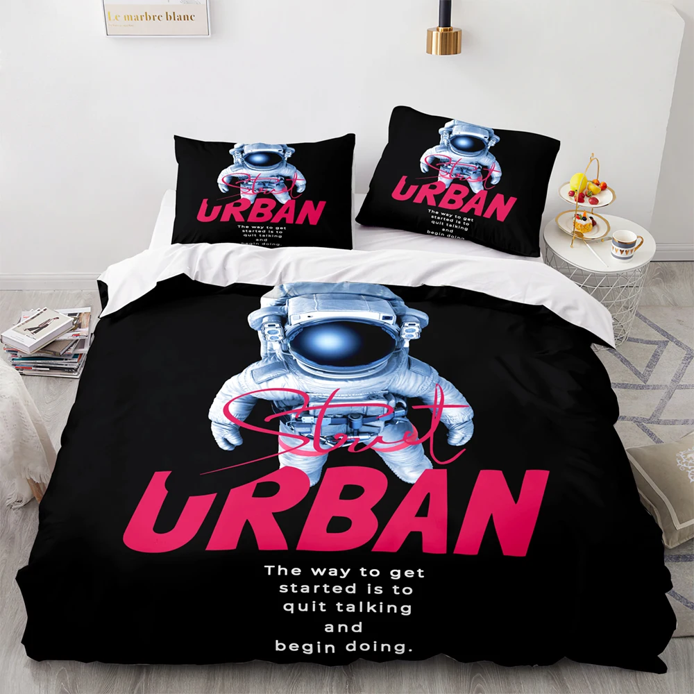 

Astronaut Bedding Set Single Twin Full Queen King Size Space hero Bed Set Aldult Kid Bedroom Duvetcover Sets 3D