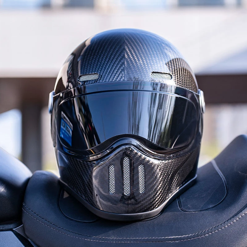 Мотоциклетный шлем TT &amp COCASCOS со съемными линзами винтажный из углеродного