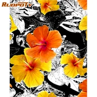 ruopoty flower paint by numbers kits handmade 40x50cm frame on canvas home living room decoration wall paintings acrylic oil pic