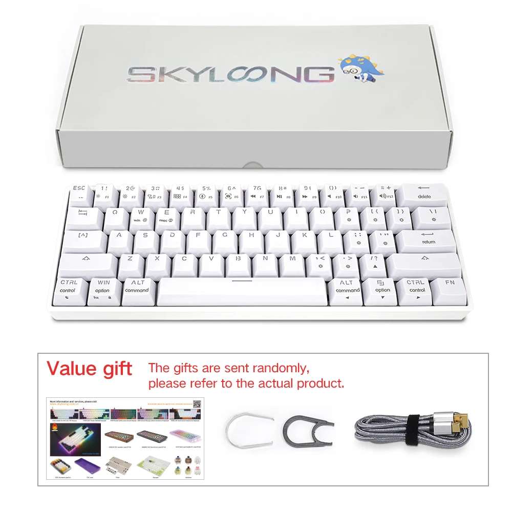 Игровая клавиатура GK61, механическая проводная клавиатура с RGB подсветкой, USB, для настольных ПК, планшетов, ноутбуков, SK61 61 клавиша