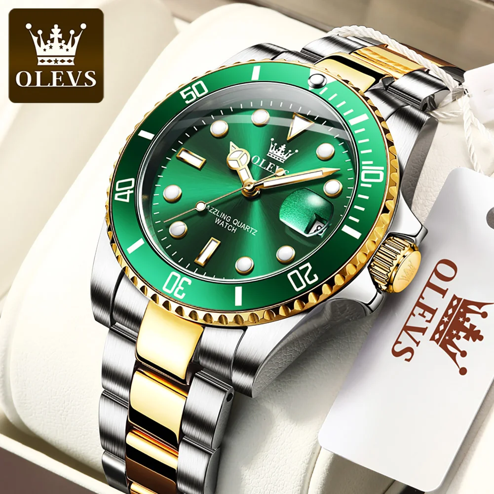 OLEVS 2pcs/set Couple Watches for Lovers Top Luxury Brand Sport Waterproof Elegant Women's Watch Men Watch Amante Relógios