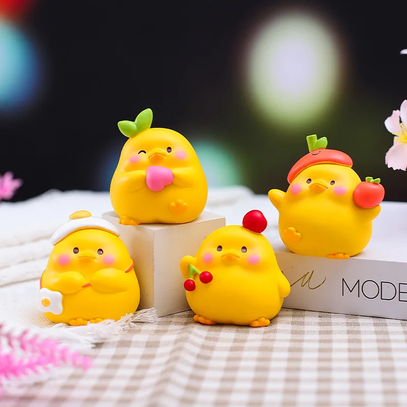 

Cute Chick Desktop Ornaments Resin Miniature Landscape Miniature Ornaments Home Decorations Creative Doll Crafts Ornaments