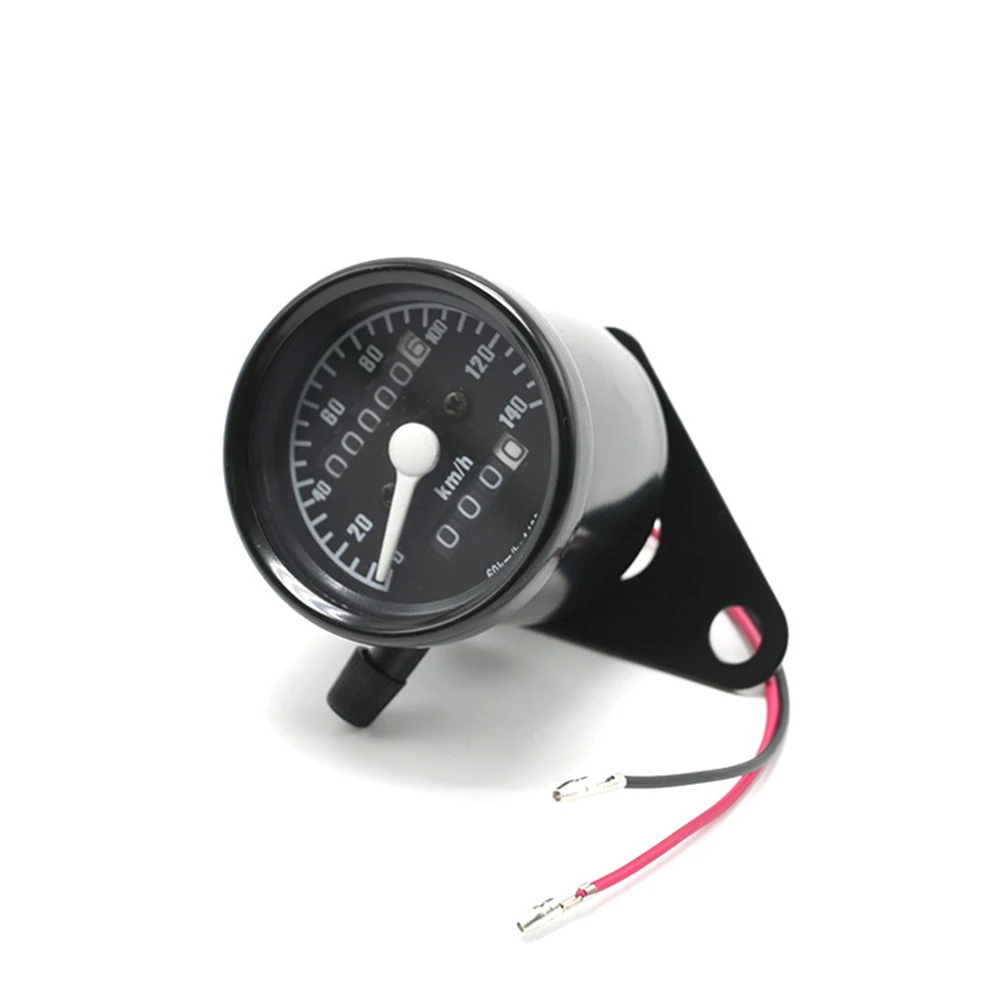 

Motorcycle Odometer Universal Black Circle Long Lifespan Stainless Steel Universal Universal Speedometer Gauge