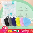 100 шт. FFP2 Mascarillas CE, черная маска KN95, 5-слойная маска для лица, фильтр KN95, респиратор для взрослых, фильтр KN95 ffp2mask