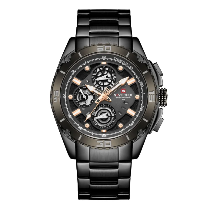 Лидер продаж водонепроницаемые кварцевые Стальные часы в полоску для мужчин