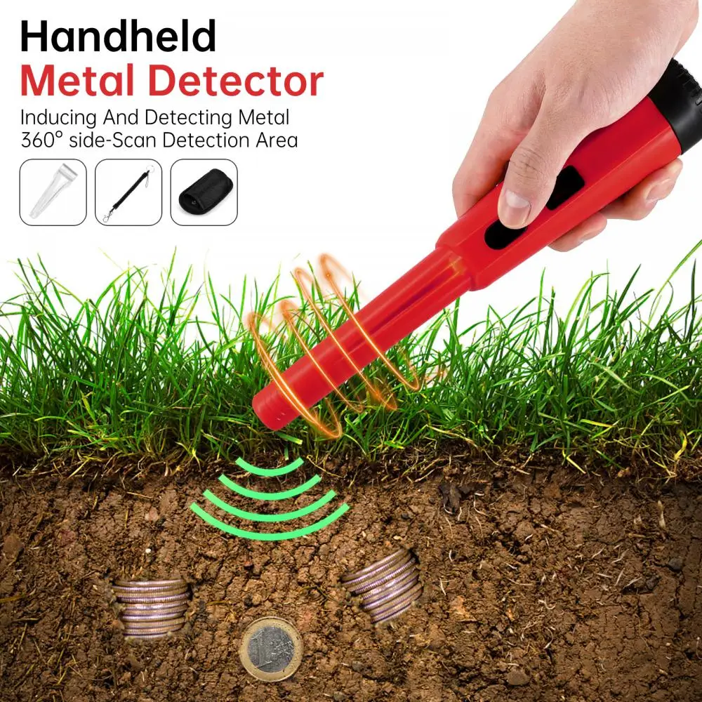 

Ручной металлоискатель, Высокочувствительный детектор для поиска золота на 360 °, с водонепроницаемым чехлом