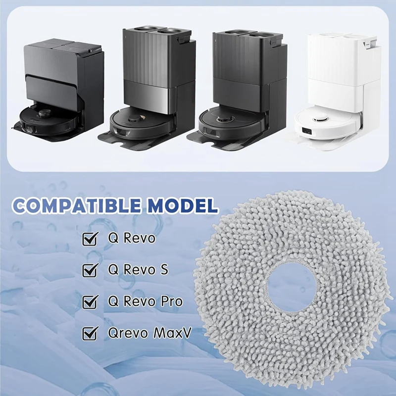 Для Roborock Q Revo/Qrevo Pro/Qrevo S/Qrevo Curv/Qrevo Maxv робот-пылесос ткань для швабры из микрофибры