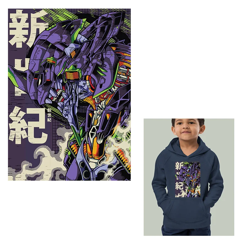 

EVANGELION-01 термоклейкие нашивки для одежды, аппликации для переноски утюгом