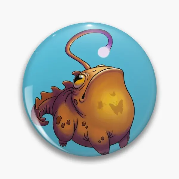 Мягкая булавка для пуговиц Angler Frog Декор модная одежда шляпа подарок воротник