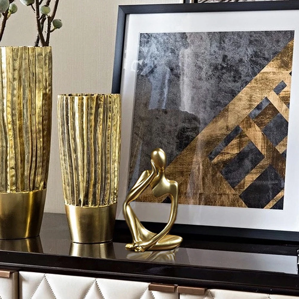 Скандинавская искусственная статуя мультфильма орнамент из смолы мини