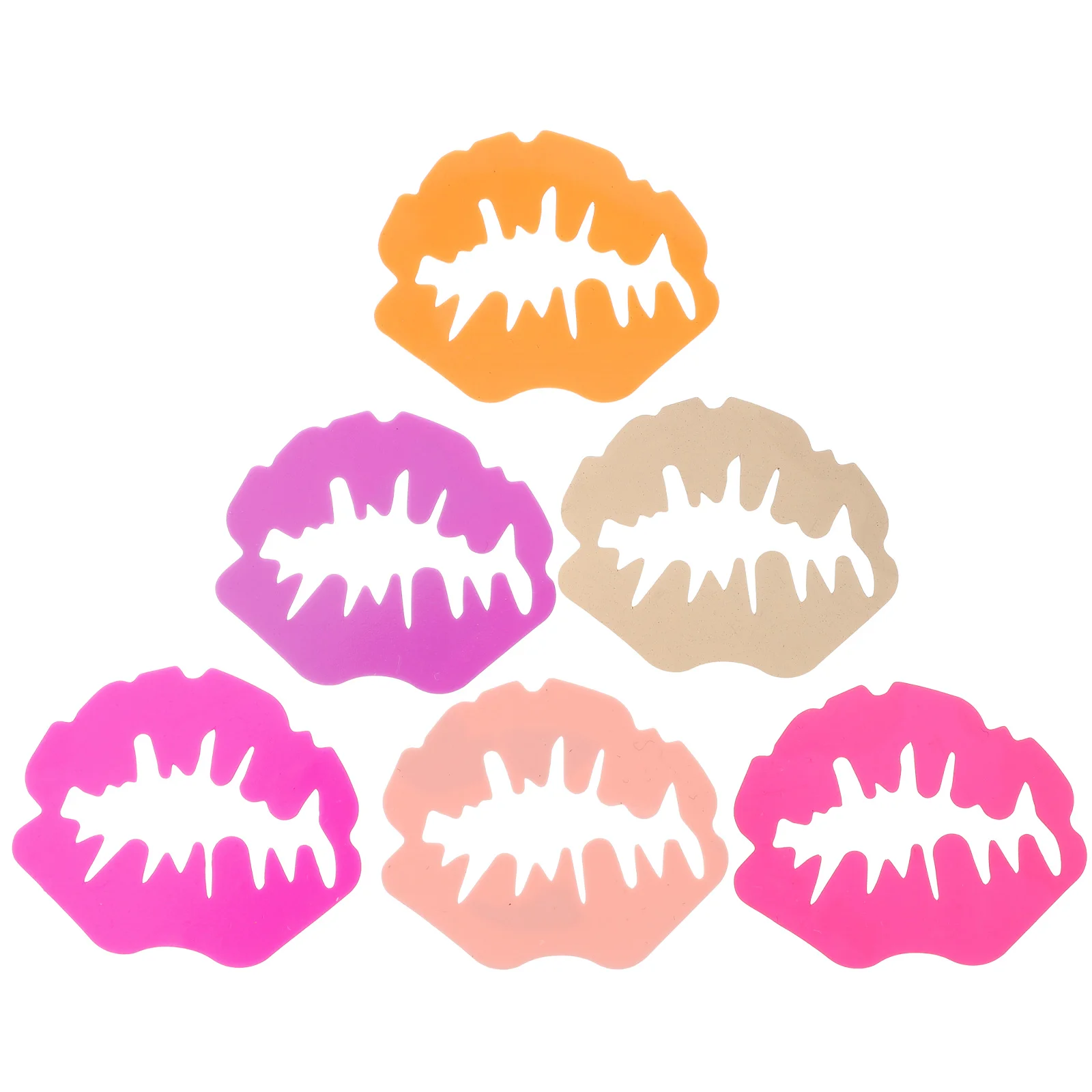 

6 шт., силиконовые ярлыки с красным стеклом