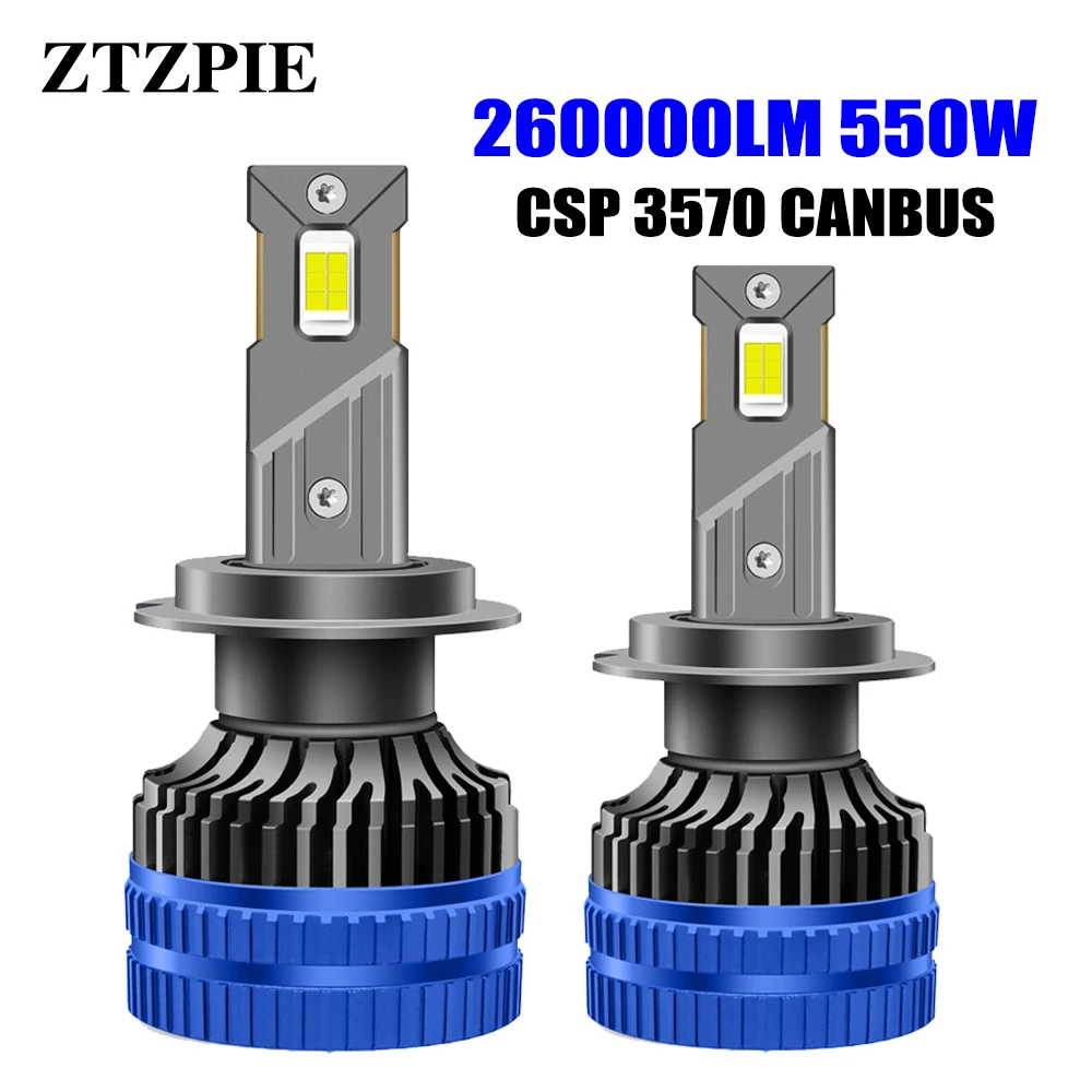 

ZTZPIE 6500K HB3 HB4 9005 9006 H1 H7 H4 H11 9012 Bulb Canbus Led Lamp CSP 3570 Power Car Headlight H3 Light 550W 260000LM 12V
