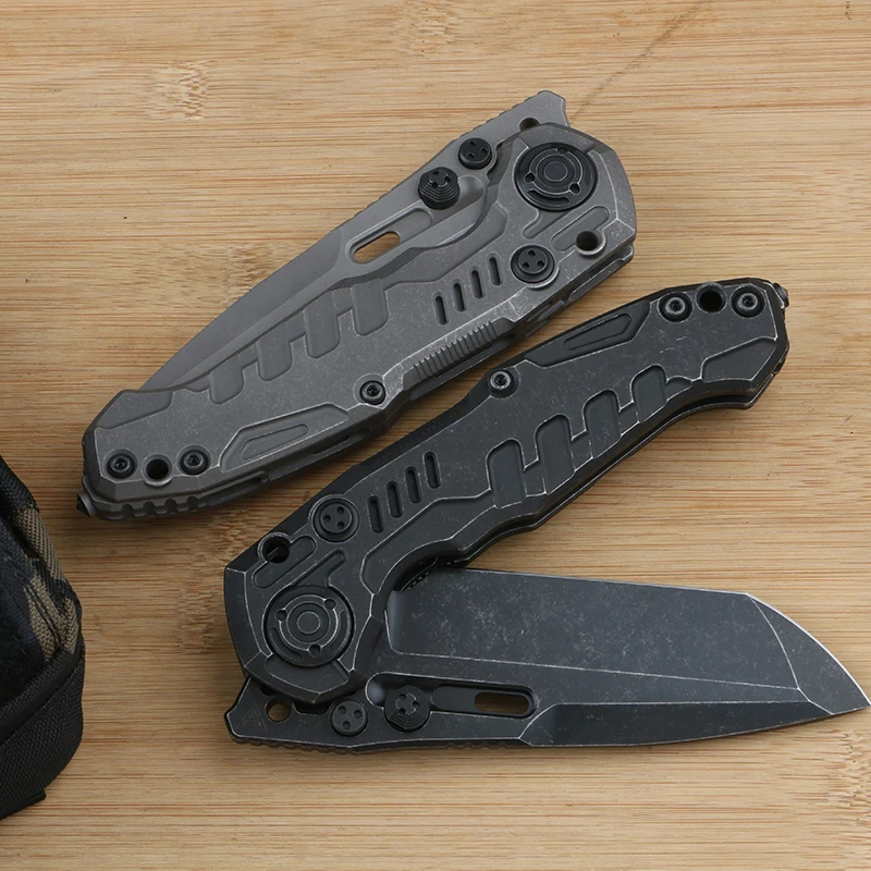Тяжелый складной нож Green thorn DISTRICT 9 титановая ручка TC4 лезвие M390 для кемпинга охоты