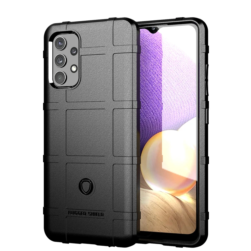 Rugged Fiber Shield Case For Samsung Galaxy S22 A13 S21 A32 S20 FE Plus Ultra A73 A53 A33 A23 A52 A72 A12 Armor Ring Case Cover