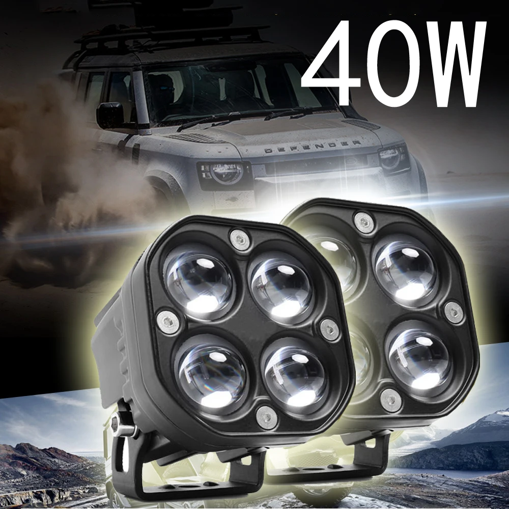 

Motorcycle Led Work Light 12V 24V For Car Fog Lamp 4x4 Off Road Tractors Driving Lights White Square Spotlight