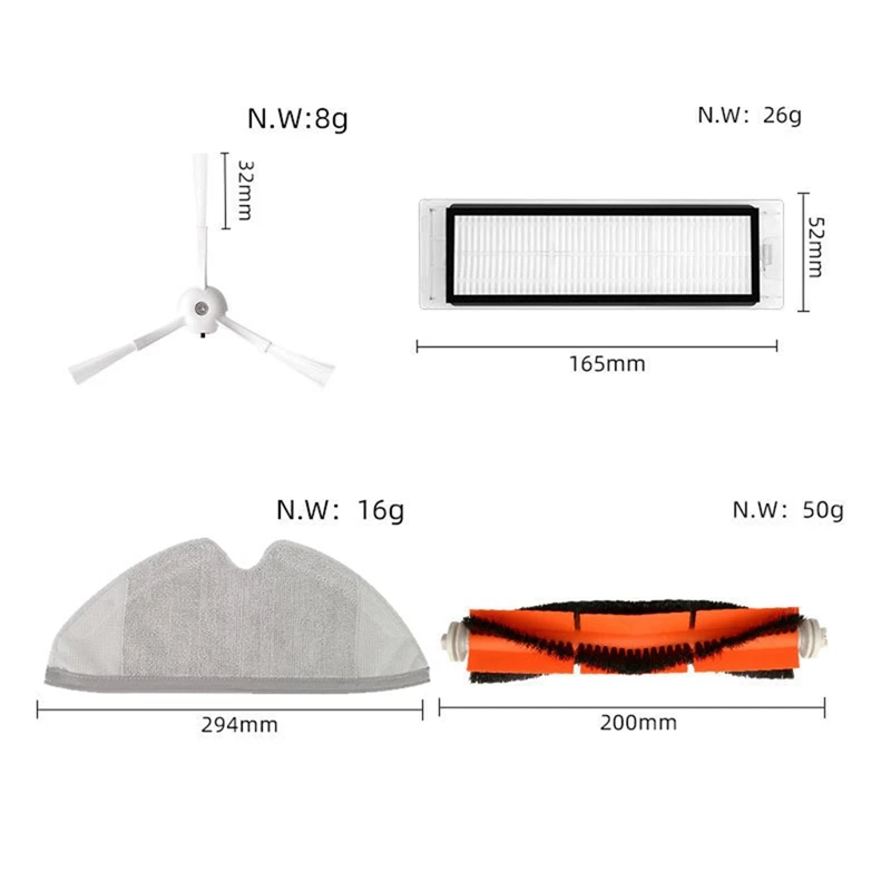 Замена основной щетки для робота-пылесоса Xiaomi MI 2 Roborock S50 S51 запчасти пылесоса