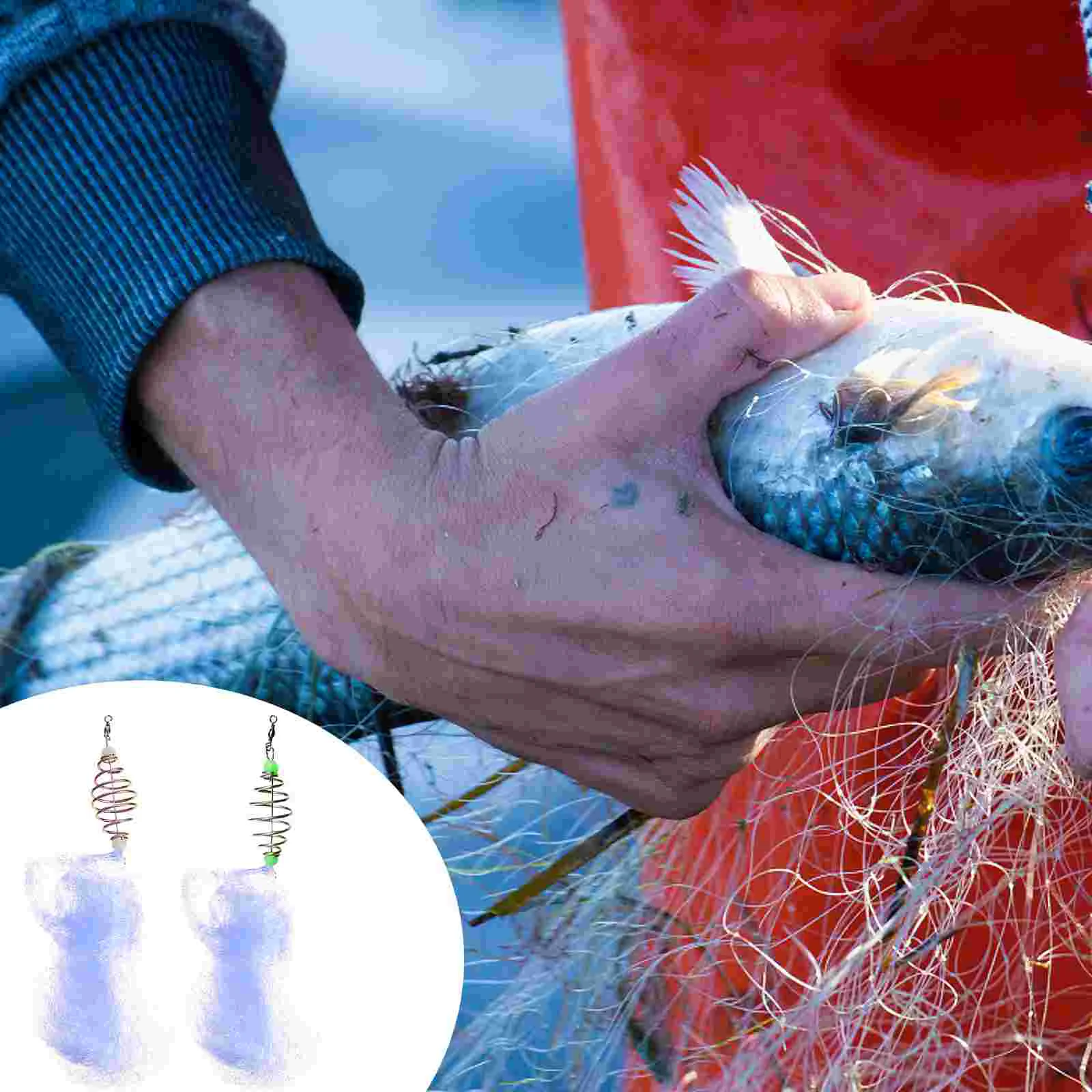 

Net Hook Explosion Bait Tackle Spring Tool Night Luminous Hooks Holder Beadsoutdoor Accessories Bottom Floating Lure Kit Basket