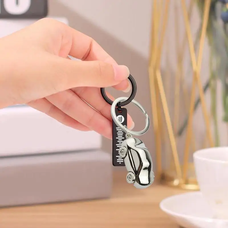 Брелок в форме автомобиля металлический 3D брелок для ключей элегантный