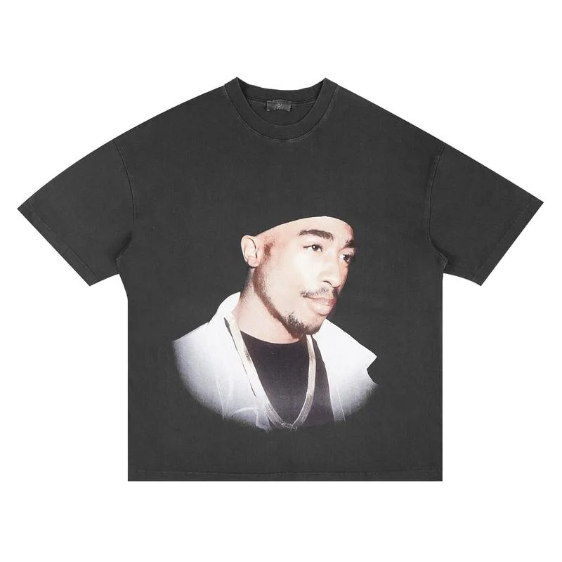 

22SS Front Character Back Letter Print Askyurself T Shirt Men Women EU Size 100% Cotton Askyurself Top Tees Fashion Summer Goth
