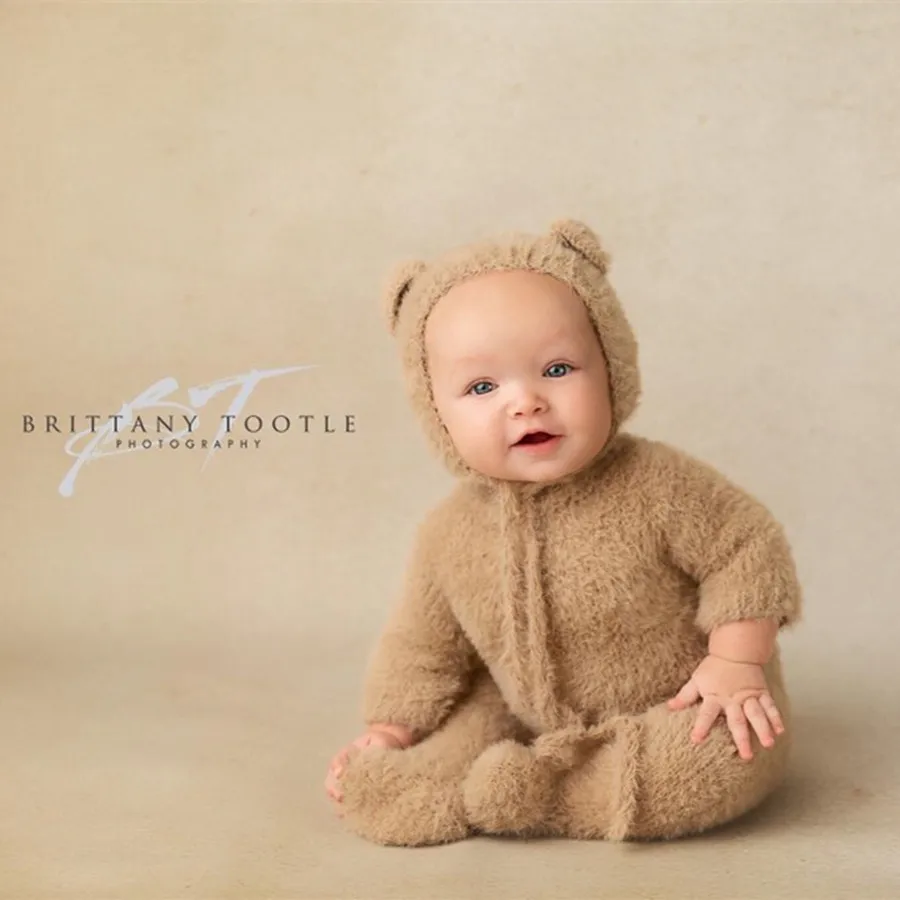 Baby Boy Girl Clothes 6 to 12 Months Baby Furry Jumpsuits Baby Photography Props  Baby Winter Cothes