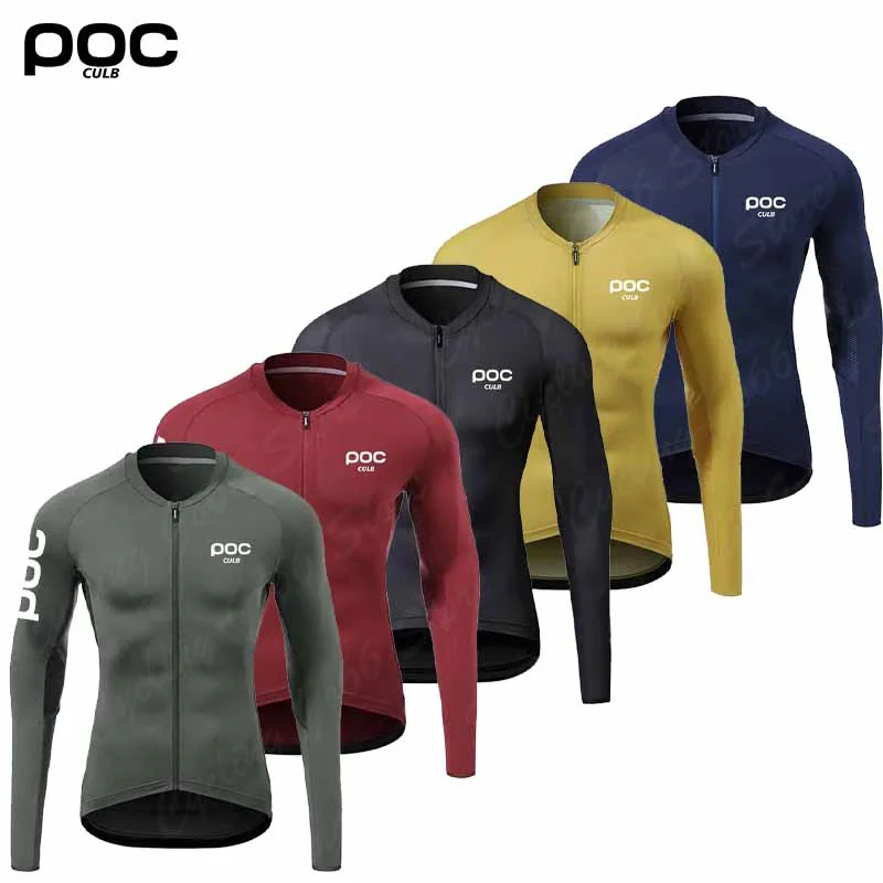 

POC Men Cycling Jersey Long Sleeve MTB Road Bike Shirts Breathable Maillot Ciclismo Hombre Pro Team Bicycle Cycling Clothing