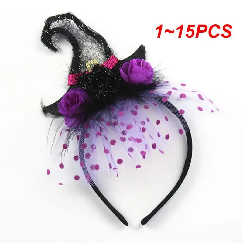 

1~15PCS Headband Charming Unique Design Eye-catching Great For Halloween Parties Comfortable Fit Witch Style Party Headgear