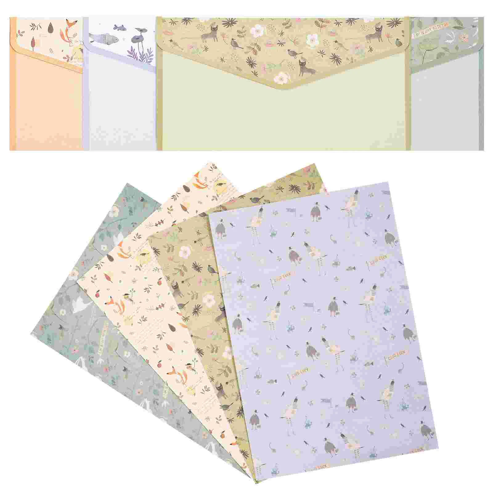 

60 Letter Paper and 30 Envelopes Creative Flower Printing Fashion Letter Paper with Envelopes Writing Paper Set for School Dorm