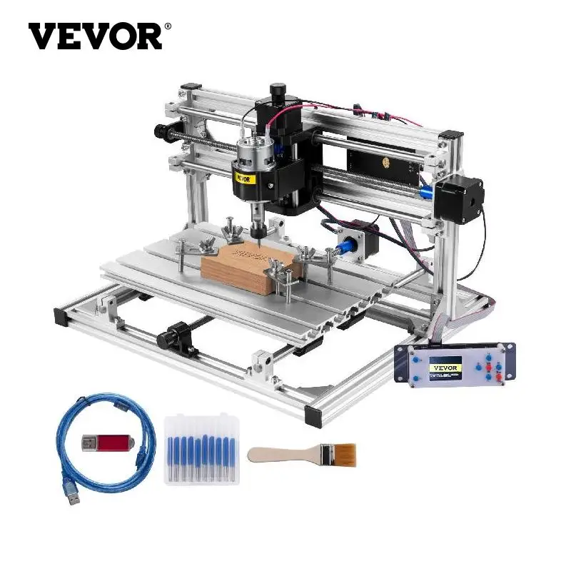 

VEVOR 3 Axis CNC 3018 Router With Offline Controller Engraving Tools USB Port T8 Screw GRBL Control for Milling DIY Woodworking