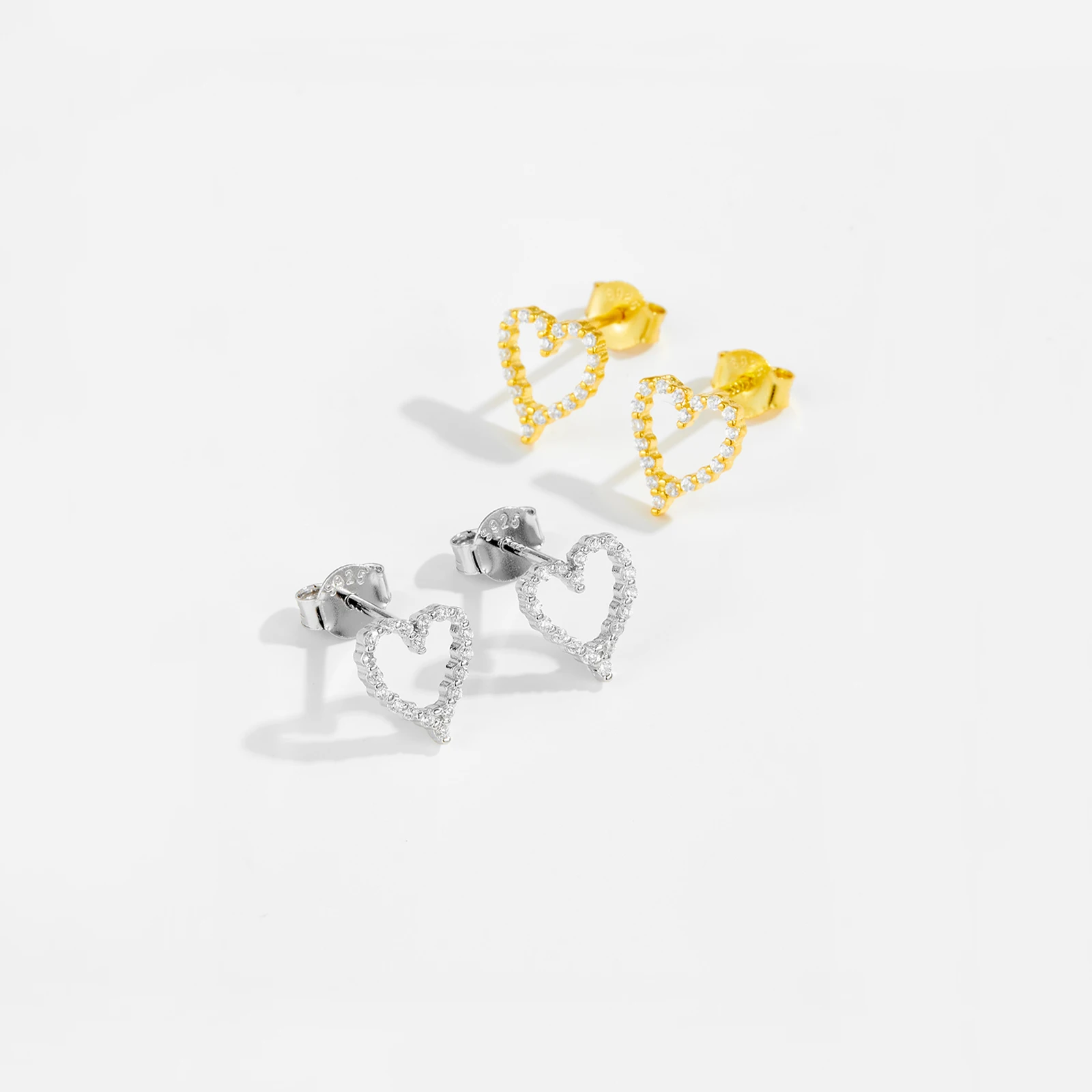 ANDYWEN стерлингового серебра 925 пробы сердце CZ циркон длинная цепочка ожерелье