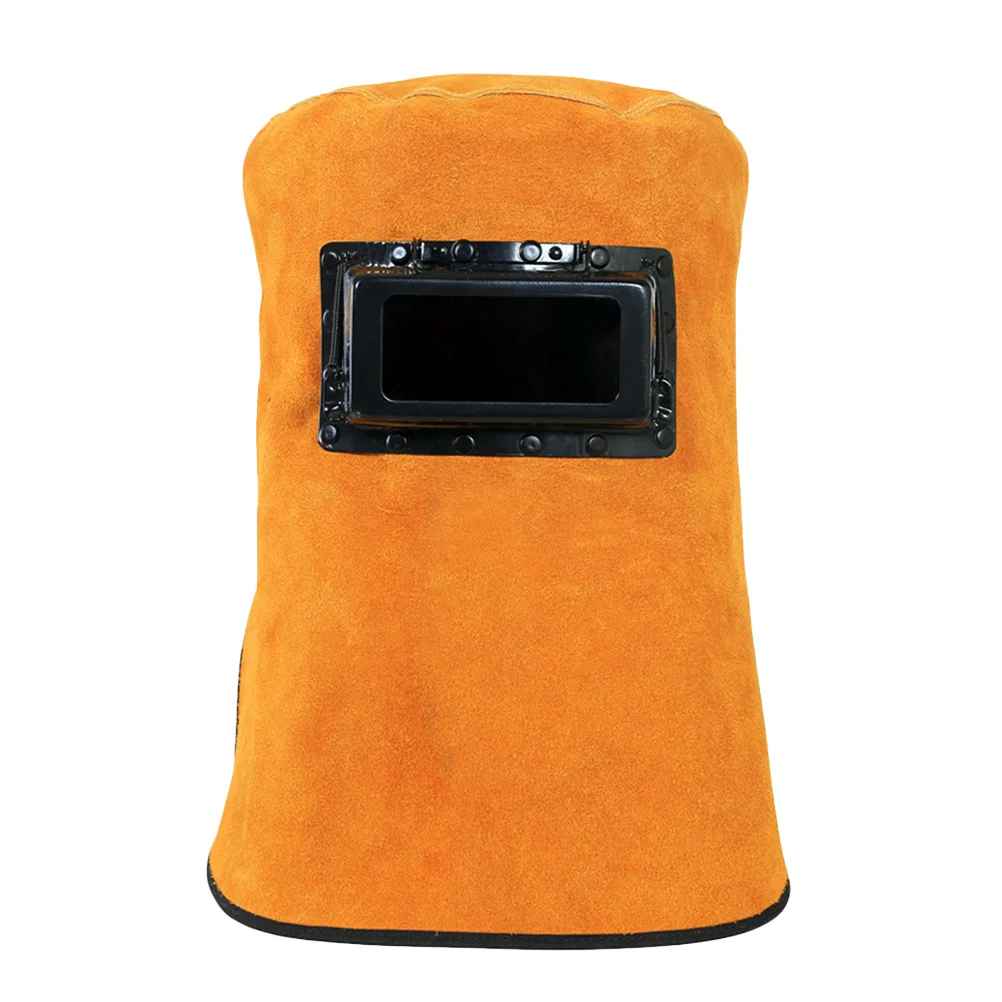 

1pc Leather Weld Face Mask Cowhide Weld Hat Practical Cover Mask Welding Protector