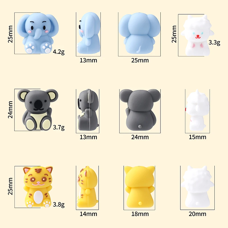 8 шт. силиконовые бусины для браслета сделай сам