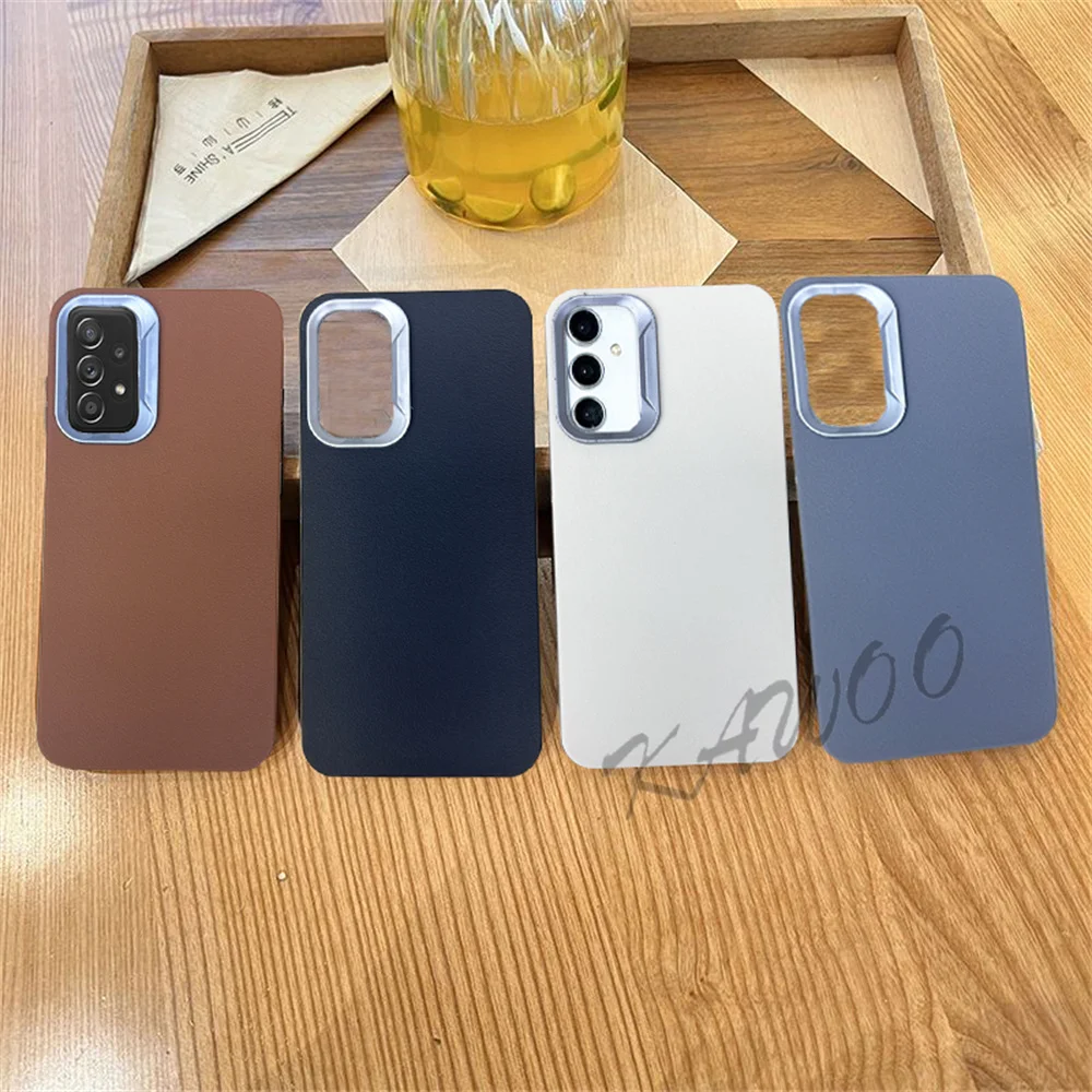 Leather Skin Soft TPU Slim Case Cover For Samsung Galaxy A05S A15 A14 A33 A73 A31 A52s A24 A23 A55 Shockproof Phone Capa Coque