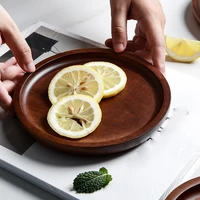 1pc japanese style llong tray rectangular round home wooden tea set fruit plate tableware dinner set plates and dishes
