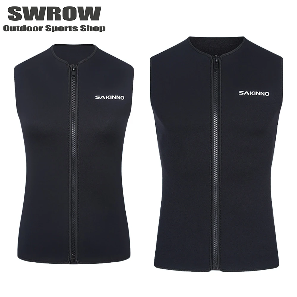 

Новинка 3 мм неопреновый жилет для дайвинга мужской женский раздельный женский жилет для серфинга теплый солнцезащитный Топ для плавания жилет без рукавов 2023