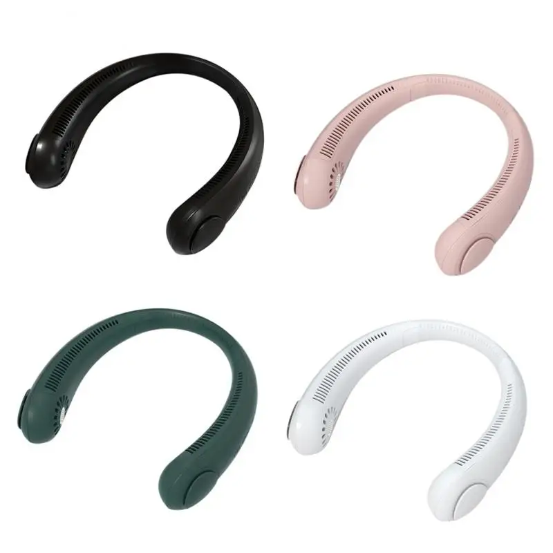 

Portable Neck Fan HouseholdElectric Wireless FAN USB Rechargeable Mini Ventilador Cooling Bladeless Mute Neckband Fan For Sports