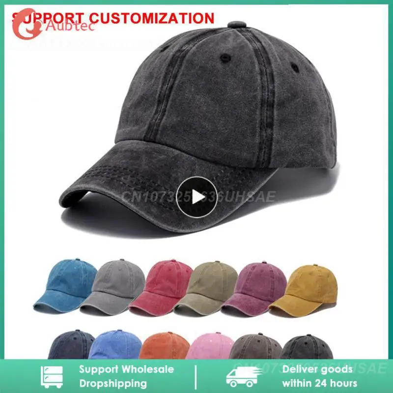 

1~5PCS Mother Kids Washed Cotton Baseball Cap Casual Kids Sun Caps For Boys Girls Outdoor Solid Color Cap Toddler Children Hip