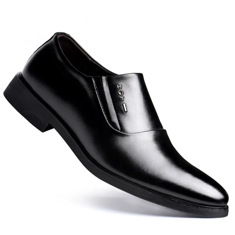Classic Business Men Dress Shoes Fashion Elegant Formal Wedding Shoes Men Slip on Office Oxford Shoes for Men images - 6