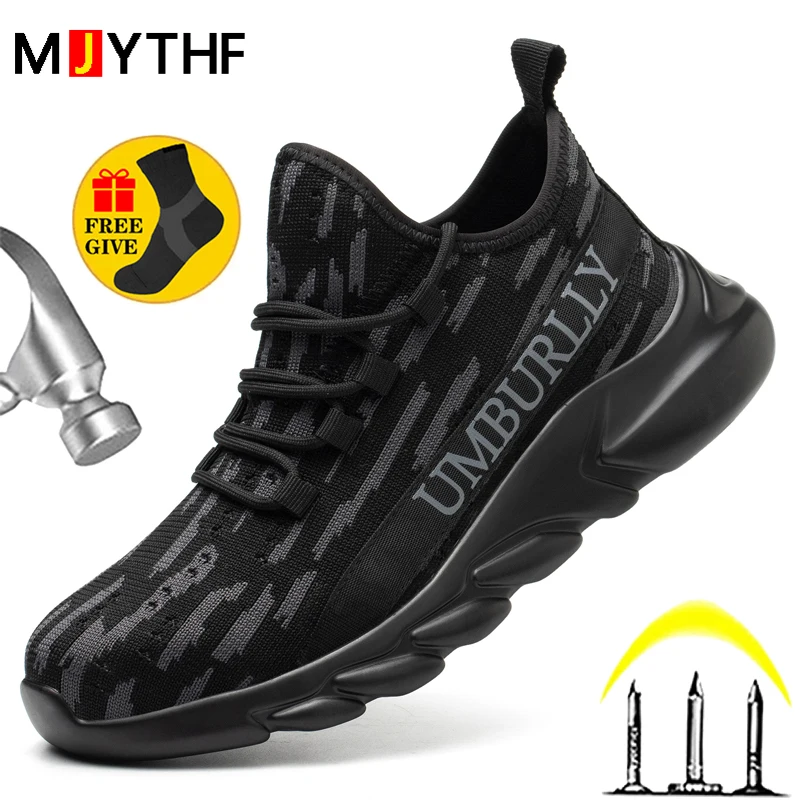 

2023 New Women Safety Shoes Anti-smash Anti-puncture Work Shoes Breathable Lightweight Indestructible Shoes Protective shoes