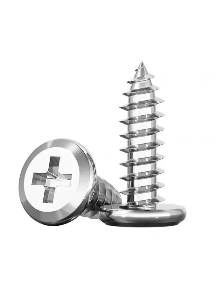 

304 нержавеющая сталь снятые крестообразные винты для нарезания, большая плоская головка, тонкая головка, винты для мебели