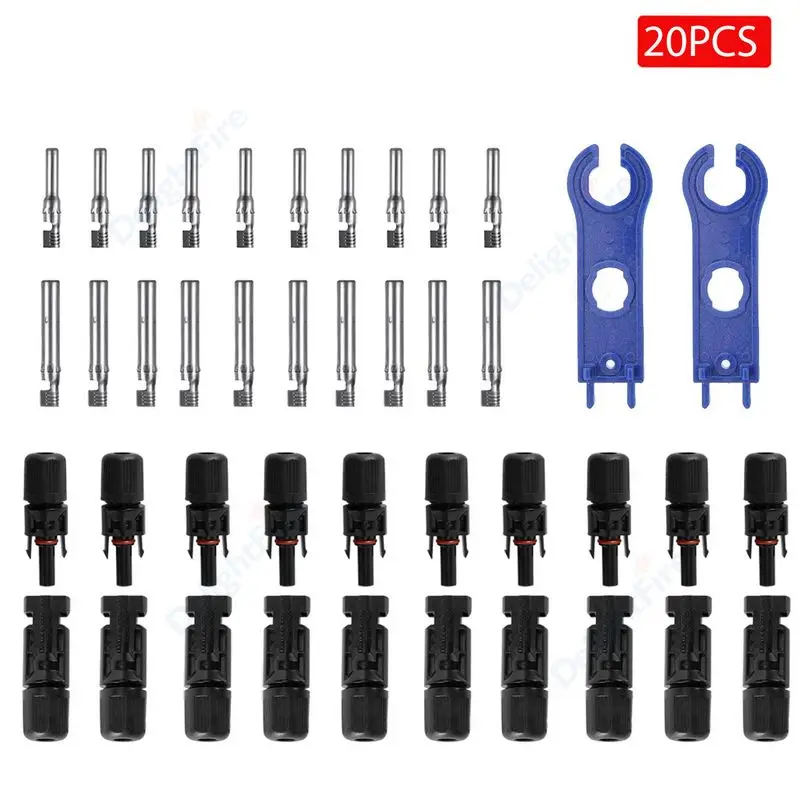 5-100pairs Solar Panel Connectors IP67 Waterproof 30A 1000V DC Connectors Male Female Plug for PV/MC Cable Combiner Box Inverter