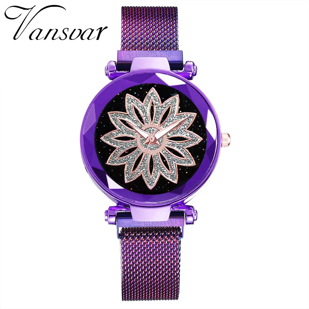 

Fashion Starry Sky Good Luck Quartz Magnetic Buckle Belt Ladies Watch Small Watch for Women