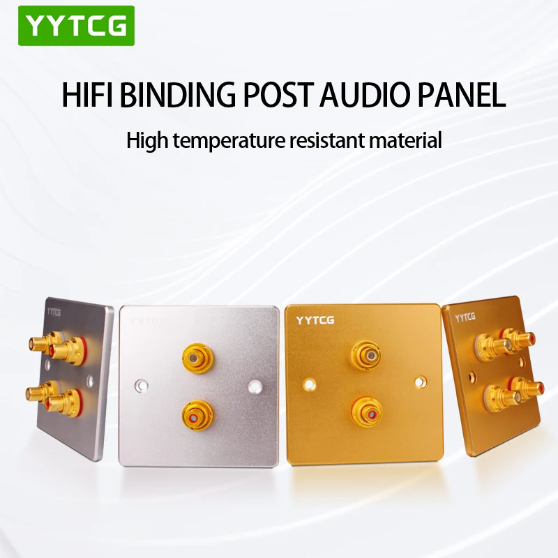 

Audio Terminal Panel 5.1 System 86 Type Banana 2/4 Ports RCA Jack Plug Y Socket Acoustic Terminal Speaker Binding Post Faceplate