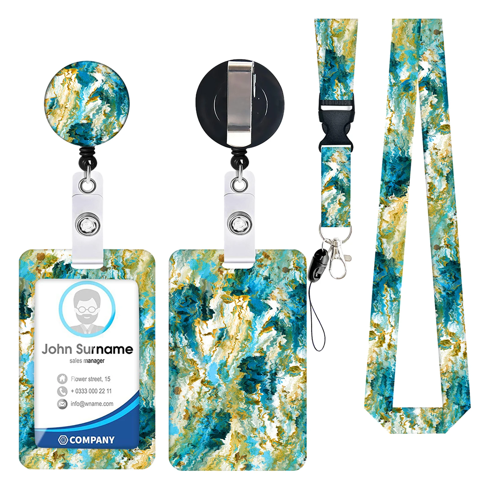 

Практичный рюкзак для студентов и медсестер, держатель для идентификационных карт с ремешком и застежкой-карабином, выдвижные офисные ключи для камеры
