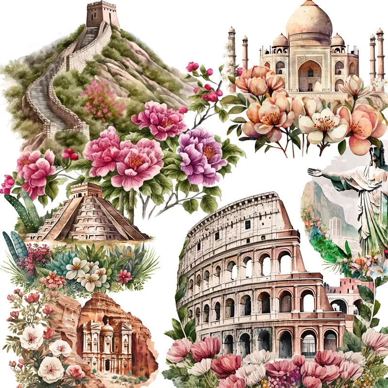 

7 шт./упаковка, декоративные наклейки для альбома