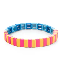miyouke vertical stripe green health enamel bracelet youth lively pink yellow childrens enamel bracelet for women