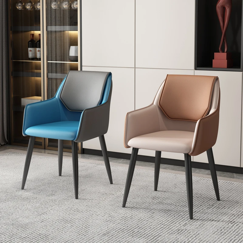 

Современные роскошные стулья для столовой, кожаный стул для салона, стул для стайлинга, кухонная мебель, стулья, мебель, мебель для столовой, кресло для отдыха, подлокотники