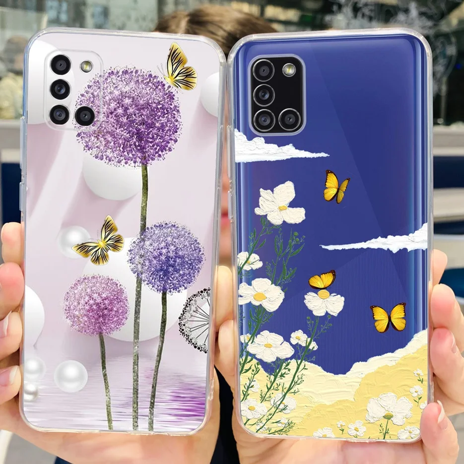 Чехол для Samsung Galaxy A31 A51 A71 стильный мультяшный чехол с цветочным рисунком телефона